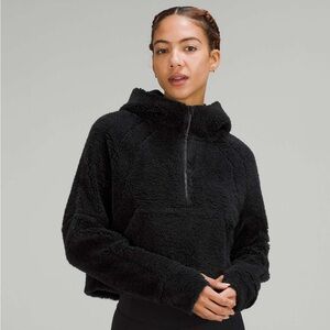 EUC Lululemon Scuba Oversized Half-Zip Fleece Hoodie in Black size XL/XXL